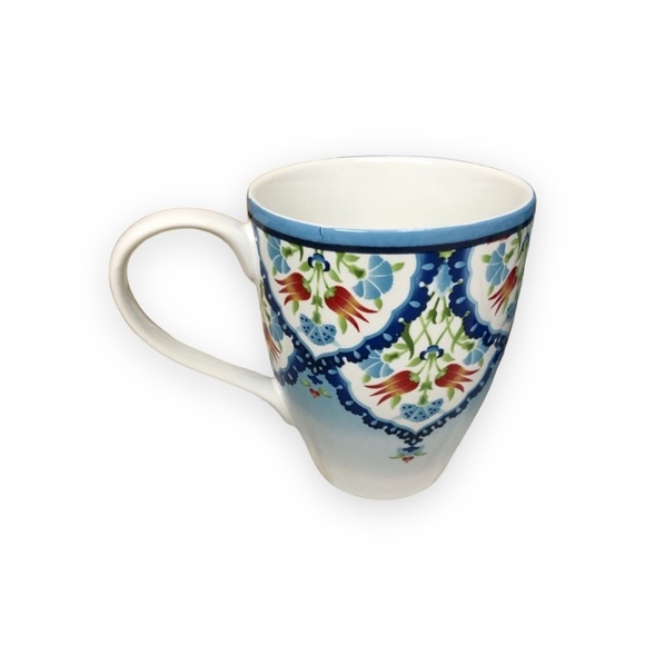 222 Fifth Tunisia Floral Mug Porcelain‎ Coffee Tea Cup Set of 4 - Picture 2 of 7